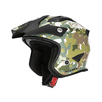 Acerbis Jet Aria 2206 Graphic Helmet green brown