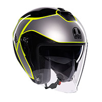 Agv Irides E2206 Davao Helmet Black Grey Yellow