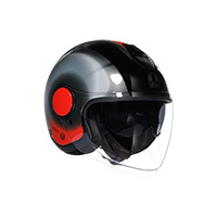 Casco Agv Eteres E2206 Mondello Nero Argento Rosso