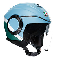 AGV OrbytBlockヘルメットアイアンブルーグリーンホワイト