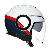 Casque Agv Orbyt Block Blanc Rouge Fluo