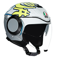 Casco Agv Orbyt Vibes Grigio Opaco Giallo