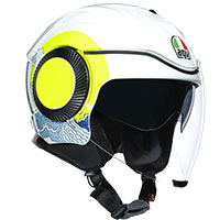 AGVオーバイト サンセット ヘルメット ホワイト フルオ