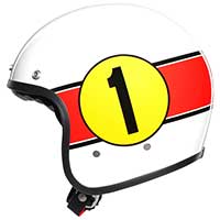 Casque Agv X70 Jet Mino 73 Blanc Rouge