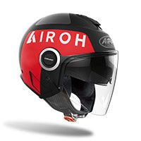 Casco Jet Airoh Helios Up Nero Opaco