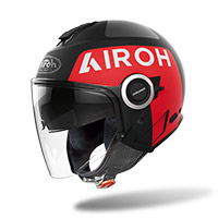 Casco Jet Airoh Helios Up Nero Opaco