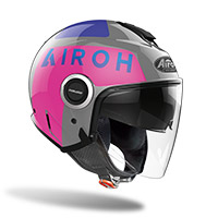 Casco Jet Airoh Helios Up Rosa