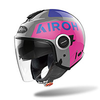 Casco Jet Airoh Helios Up rosa