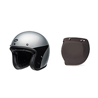 Casco Bell Custom 500 Ece06 Chassis Argento