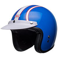 Casque Bell Custom 500 Six Day Steve Mcqueen Bleu