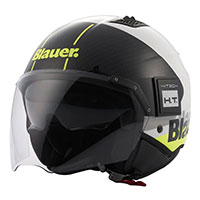 Blauer BET Urban Helm weiß gelb schwarz