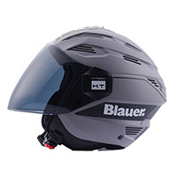 Casco Blauer Brat gris negro opaco