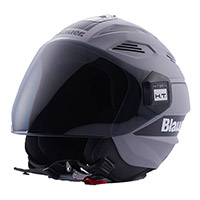 Casque Blauer Brat noir mat rouge