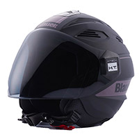 Casque Blauer Brat noir mat rouge