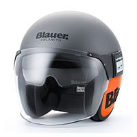 Casco Blauer Pod 06 titanio opaco naranja