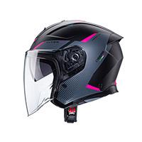 Caberg Flyon 2 Boss Helmet Grey Fuchsia