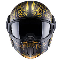 Casco Caberg Ghost Maori negro oro - 4