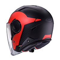 Casco Caberg Soho Milano negro opaco rojo