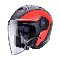 Casco Caberg Soho Milano negro opaco rojo