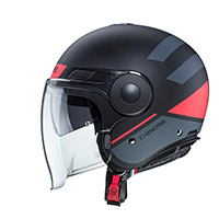 Caberg Uptown Loft Helmet Black Matt Orange Fluo