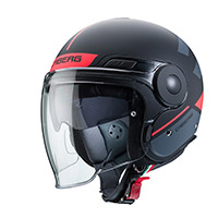 Caberg Uptown Loft Helm schwarz matt orange fluo