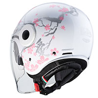 Caberg Uptown Bloom Helmet White Silver Pink - 3