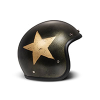 Casco Dmd Jet Retro Handmade Smile Gold Leaf