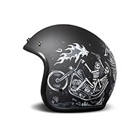 Casco Dmd Jet Retro Ghost Rider opaco