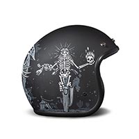 Casco Dmd Jet Retro Ghost Rider Opaco