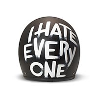 Casco Dmd Jet Retro I Hate Everyone Opaco