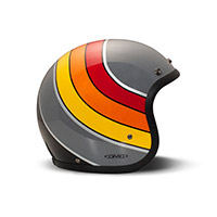 Casque Dmd Jet Vintage Curve Gris Brillant