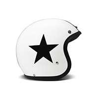 Casque Dmd Jet Vintage Star Blanc