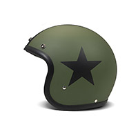 Casco Dmd Jet Retro Star verde