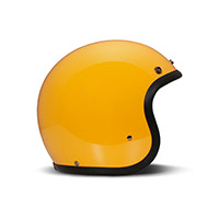 Casque Dmd Jet Vintage Jaune Brillant