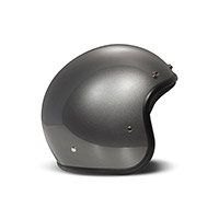 Casco Retro Dmd Jet Gris Metálico
