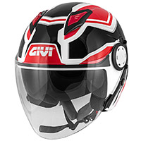 Casco Givi 12.3 Stratos Shade negro blanco rojo