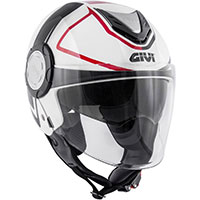 Casque Givi 12.4 Future Stripes blanc rouge