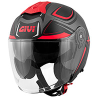 Givi X.22 Planet Hyper Helmet Titanium Fluo Red
