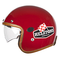 Casco Helstons Flag Carbon burdeos