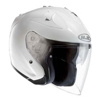 Motorcycle Helmet Hjc Fg Jet Metal White