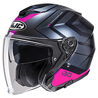 Casco Jet Hjc I30 Zetra Grigio Rosa Donna