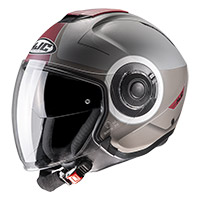 Casco Jet Hjc I40 Panadi Grigio Bordeaux