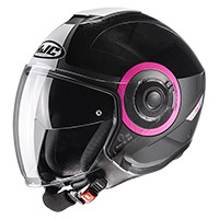 Casco Jet Hjc I40 Panadi Nero Rosa Donna