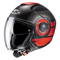 Casco Jet Hjc I40 Spina Rosso Nero