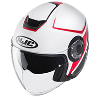 Casque Hjc I40 Camet Blanc Rouge Gris