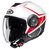 Casque Hjc I40 Camet Blanc Rouge Gris