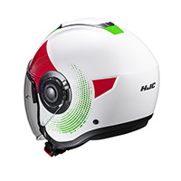 Hjc I40n Pyle Helmet White Green Red - 2