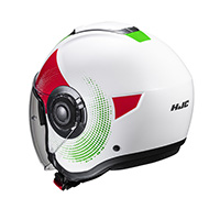 Casco Hjc I40n Pyle blanco verde rojo