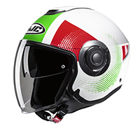 Casco Hjc I40n Pyle blanco verde rojo