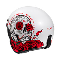 Casco HJC V31 Desto rojo blanco - 3